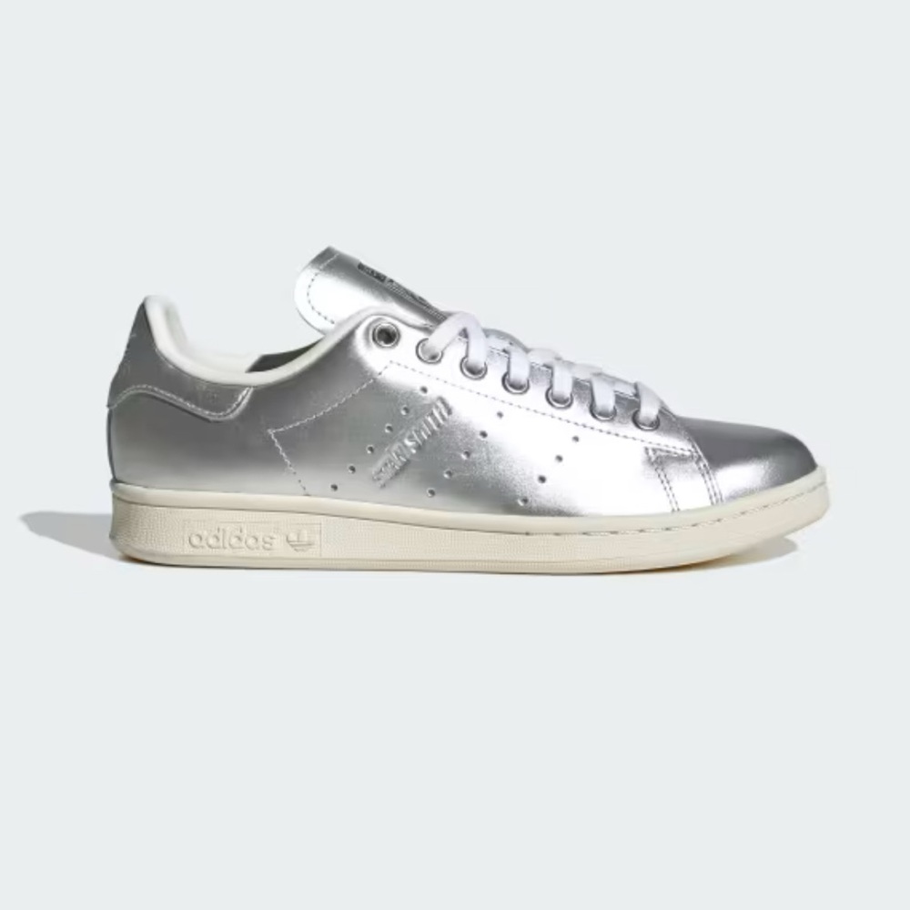 adidas Stan Smith Originals Sneakers in Silver Metallic New Size 10.5